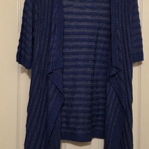 Ruby Rd. Women's Navy Open-Front Cardigan